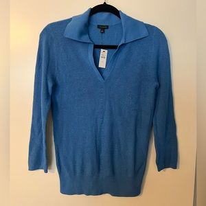 Talbots Blue Collared Sweater - Size S.
